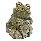 Garden Statue Frog Lawn Ornament Michael Carr Warts on Rock Mossy 