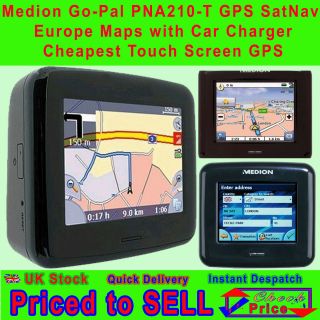 Medion Go Pal PNA210 T GPS SatNav UK & ROI PLUS Europe Maps with 2GB 