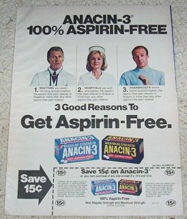 1983 ad Anacin pain Doctor Nurse Pharmacist medicine AD