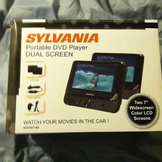   New!! Sylvania Portable 7 Dual Screen Portable DVD Player SDVD8761D