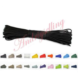   cord paracord 550 7 core strand 100FT outdoor camp tent cord 20 colors