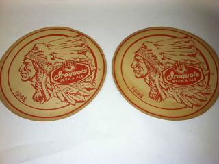 VINTAGE IROQUOIS BEER INDIAN PAPER TRAY LINERS 