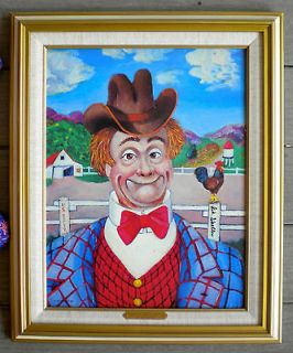 RED SKELTON SUNDAY AFTERNOON CLOWN LITHOGRAPH EXC SIGNED PAINTING 