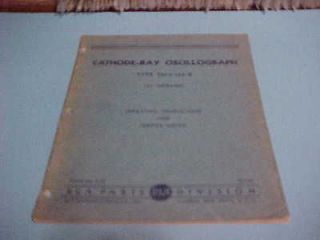 1935 RCA PARTS OPERATING SERVICE INSTRUCTIONS CATHODE RAY OSCILLOGRAPH 
