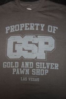 NEW Property of GSP T Shirt Gold & Silver Pawn Pawn Stars