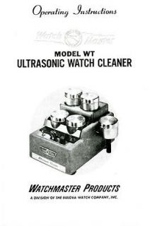   Model WT Cleaner INSTRUCTIONS MANUAL & SCHEMATICS PDF   CD or DL