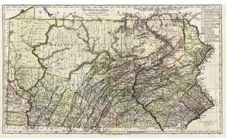  MAP YORK ADAMS PERRY JUNIATA MIFFLIN County Old Pennsylvania SURNAMES