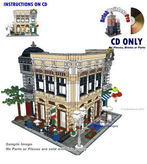   Restaurant, Instructions PDF Custom Lego 10218 city cafe corner
