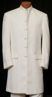 Mens Andrew Fezza Apollo Ivory Mandarin/Nehru Tuxedo Jacket   All 