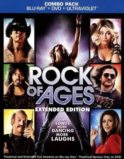 Rock of Ages Blu ray DVD, 2012, 2 Disc Set, UltraViolet Includes 