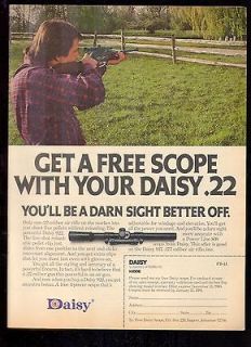 Newly listed Vintage Print Ad 1980 Daisy .22 Scope air pellet gun