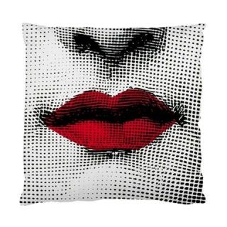 New Fornasetti Face Dotted Red Lips Mouth Double Side Cushion Case