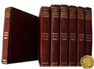 Colliers Encyclopedia Yearbook 1959 1965 HB 7 Volumes