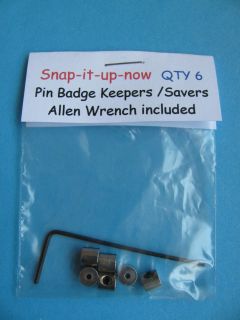 Badge Pin Keepers / Locks, replace butterfly back fixings to keep 
