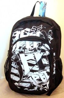 New Fox Racing Surf Skate PacSun Black White Amplified BackPack Tote 