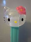 Crystal Hello Kitty Pez Dispenser Blue Stem  Loose No Damage   Pat # 4 