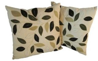 Pier 1 Leaf Pattern Pillows Set of 2