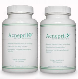 Acnepril   2 Bottles   Get Rid of Acne   Detox Body and Strengthen 