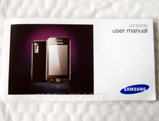   Tocco Lite GT S5230 Mobile Phone Printed User Guide Booklet in English