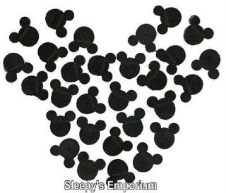 100 NEW Disney MICKEY EARS BLACK RUBBER PIN BACKS
