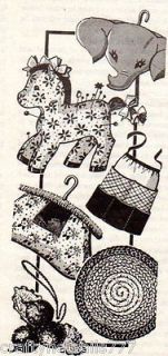   Pincushion Elephant Hanger Bag Apron Rug Gifts Vintage Sew Pattern