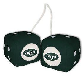 New York Jets NFL 3 Plush Fuzzy Furry Fluffy Hanging Dice Fremont Die