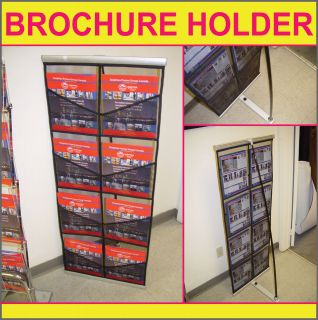 Pocket Literature Stand Trade Show Banner Brochure Rack Display 