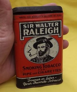   Sir Walter Raleigh Smoking Tobacco for Pipe & Cigarettes Orange Tin