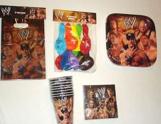 WWE PARTY SET FOR 8, JOHN CENA PARTY SUPPLIES, PLATES