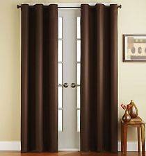 curtain panels brown in Curtains, Drapes & Valances