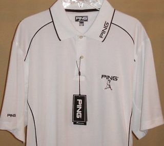 PING Tour Logo flex Short Sleeve Golf Polo XXL (White)