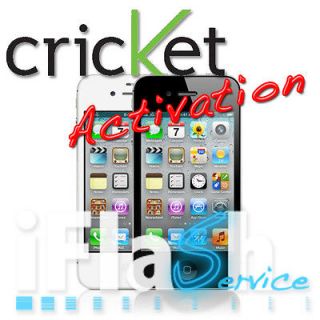 Cricket Data Plan with Activation for Flashed iphone 4/4s Samsung 