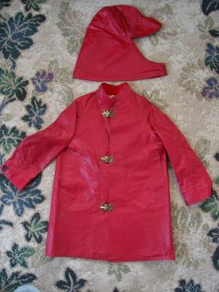 Vtg 1940s 1950s SPATZ Candy Apple Red GIRLS BOYS RAIN JACKET COAT 