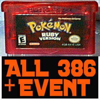 Pokemon RUBY With 386 Shiny +10th JAA EVENT Rares Mew Loaded 