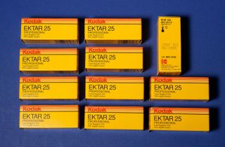 Lot of 11 rolls of Medium Format KODAK EKTAR Film iso 25