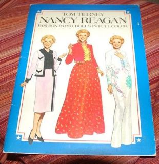   Nancy Reagan Fashion Paper Dolls Dresses Political Ronald Tom Tierney