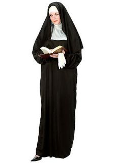 Adult Full Gown Nun Halloween Holiday Costume (Size: Plus Size 14 20)