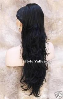 Extra LONG Black Ponytail Hair Piece Extension Long Wavy Clip in Hair 