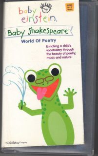 BABY EINSTEIN BABY SHAKESPEARE WORLD OF POETRY VHS VIDEO