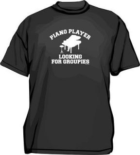 Piano Player Looking For Groupies Distressed Mens Shirt