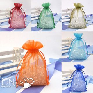   x6 Sheer Organza Wedding Party Favor Gift Candy Bag Pouch FREE S/H