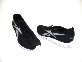 Reebok Mens Realflex Running Shoes Black/White/Gr​ay Size 13 NWOB