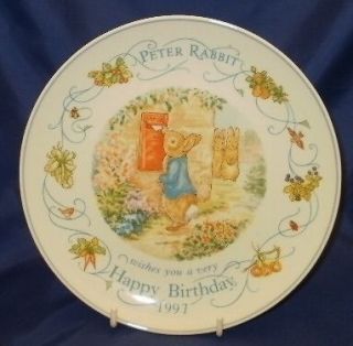 WEDGWOOD PETER RABBIT 1997 HAPPY BIRTHDAY 8 COLLECTOR PLATE