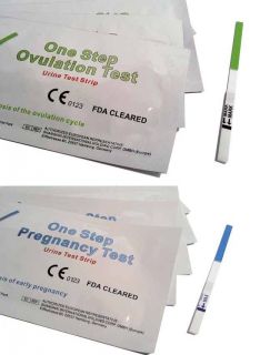 30 OVULATION + 10 PREGNANCY TEST KITS + FERTILITY CHART