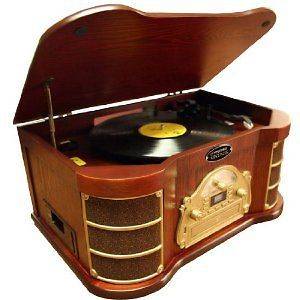 Pyle Home PTCDS2UI Classical Turntable and iPod Player