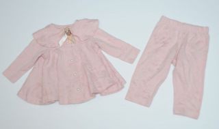 Boutique Plum Pudding pink vintage look 2pc Outfit Set 12 months