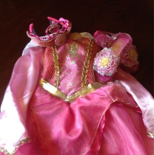 Disney Store Princess Aurora Sleeping Beauty XS 4 Halloween Costume 