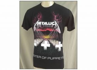 NEW Metallica Master of Puppets Vintage Concert Tour Tee T Shirt Top 