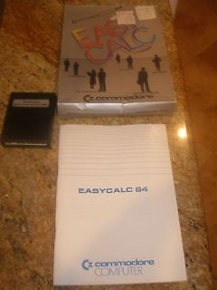 Commodore 64 Easy Calc Cartridge Electronic Spreadsheet Software Box