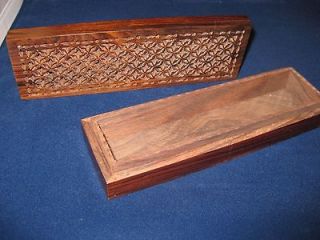   WOODEN BOX CASE   USE FOR DISPLAY, PENCILS, TRINKETS, JEWELRY ETC
